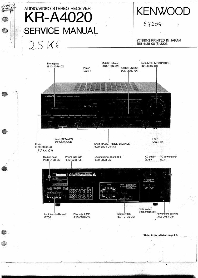 Kenwood KRA 4020 Service Manual