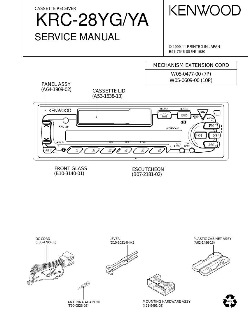Kenwood KRC 28 Service Manual