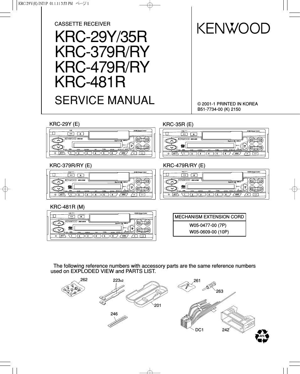 Kenwood KRC 29 Y Service Manual