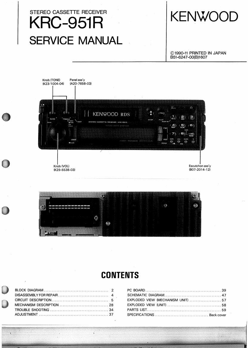 Kenwood KRC 951 R Schematic