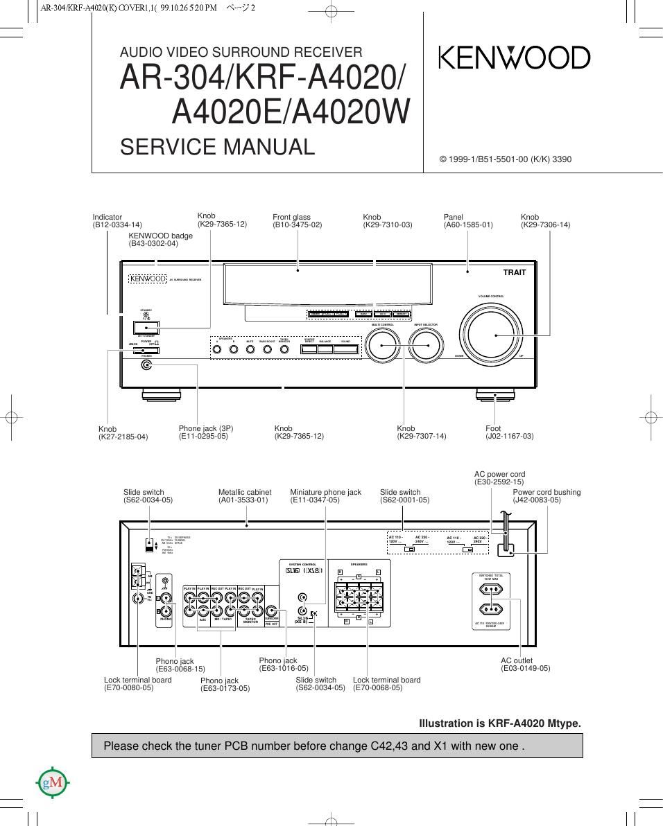 Kenwood KRFA 4020 E Service Manual