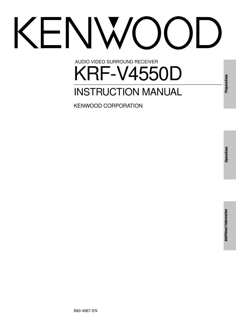 Kenwood KRFV 4550 D Owners Manual