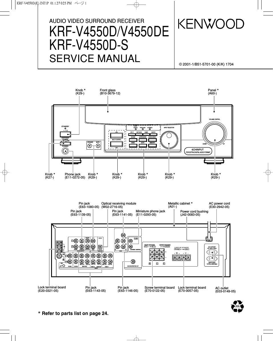 Kenwood KRFV 4550 DE Service Manual