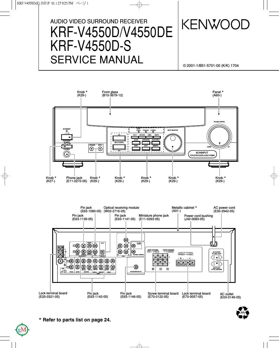 Kenwood KRFV 4550 Service Manual
