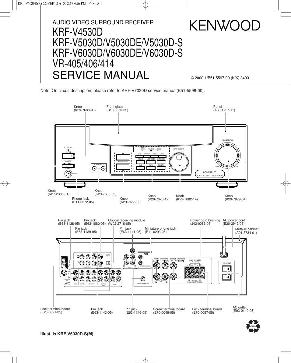 Kenwood KRFV 5030 DE Service Manual