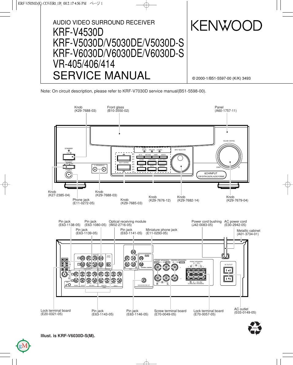 Kenwood KRFV 5030 Service Manual