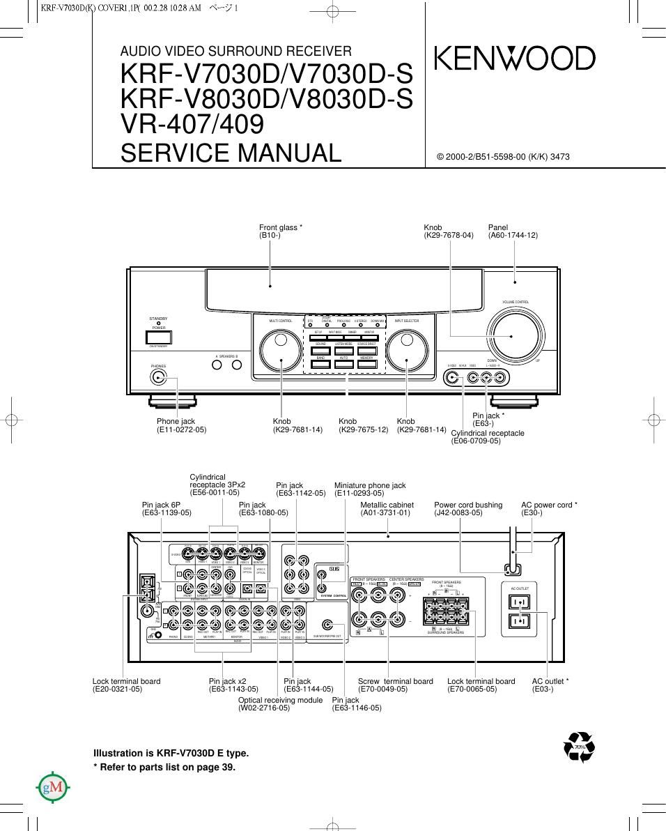 Kenwood KRFV 7030 Service Manual