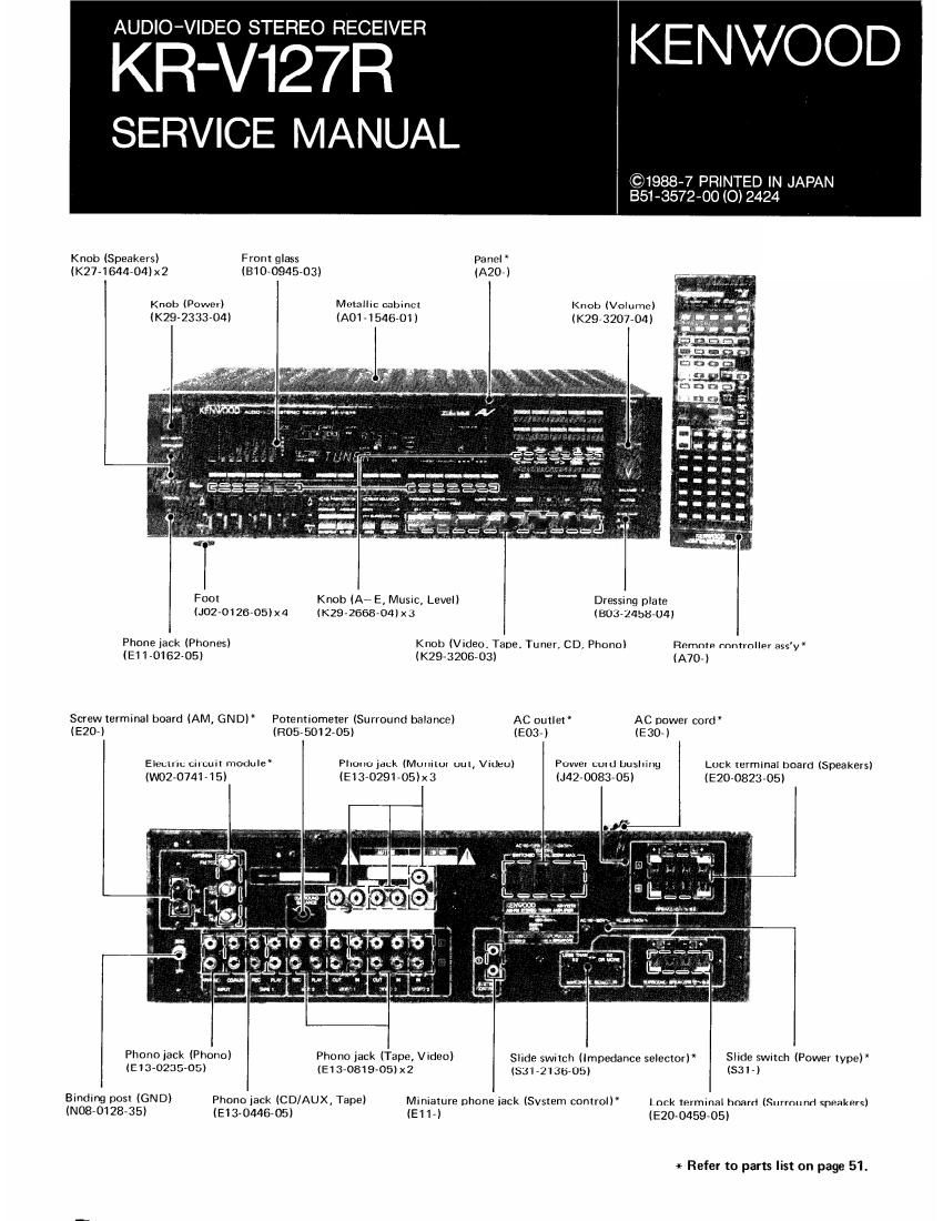 Kenwood KRV 127 R Service Manual