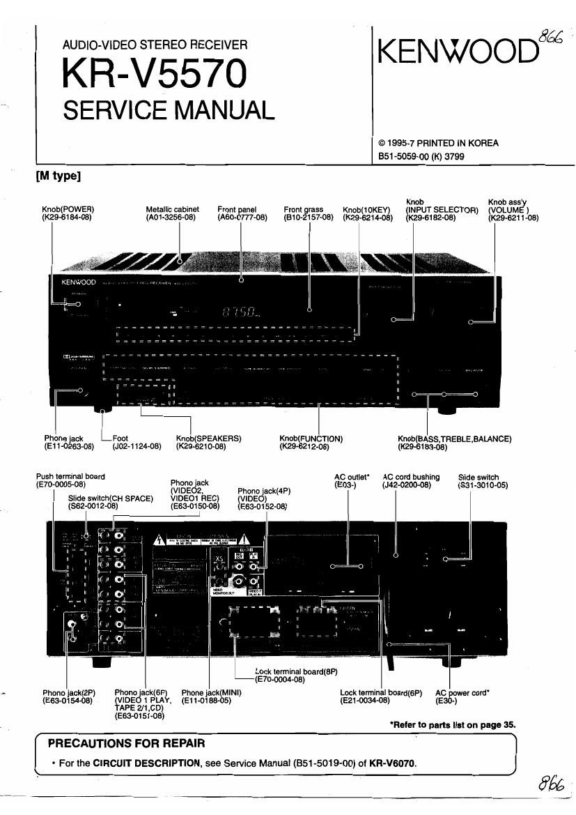 Kenwood KRV 5570 Service Manual