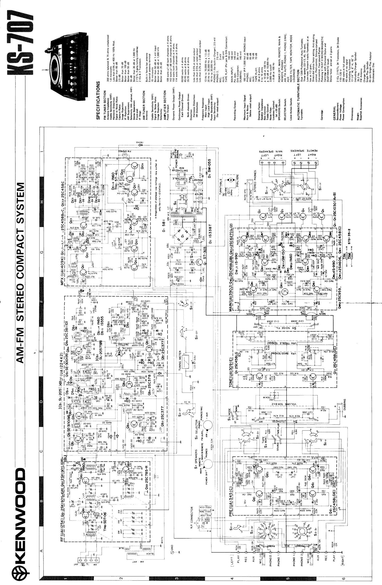 Kenwood KS 707 Schematic