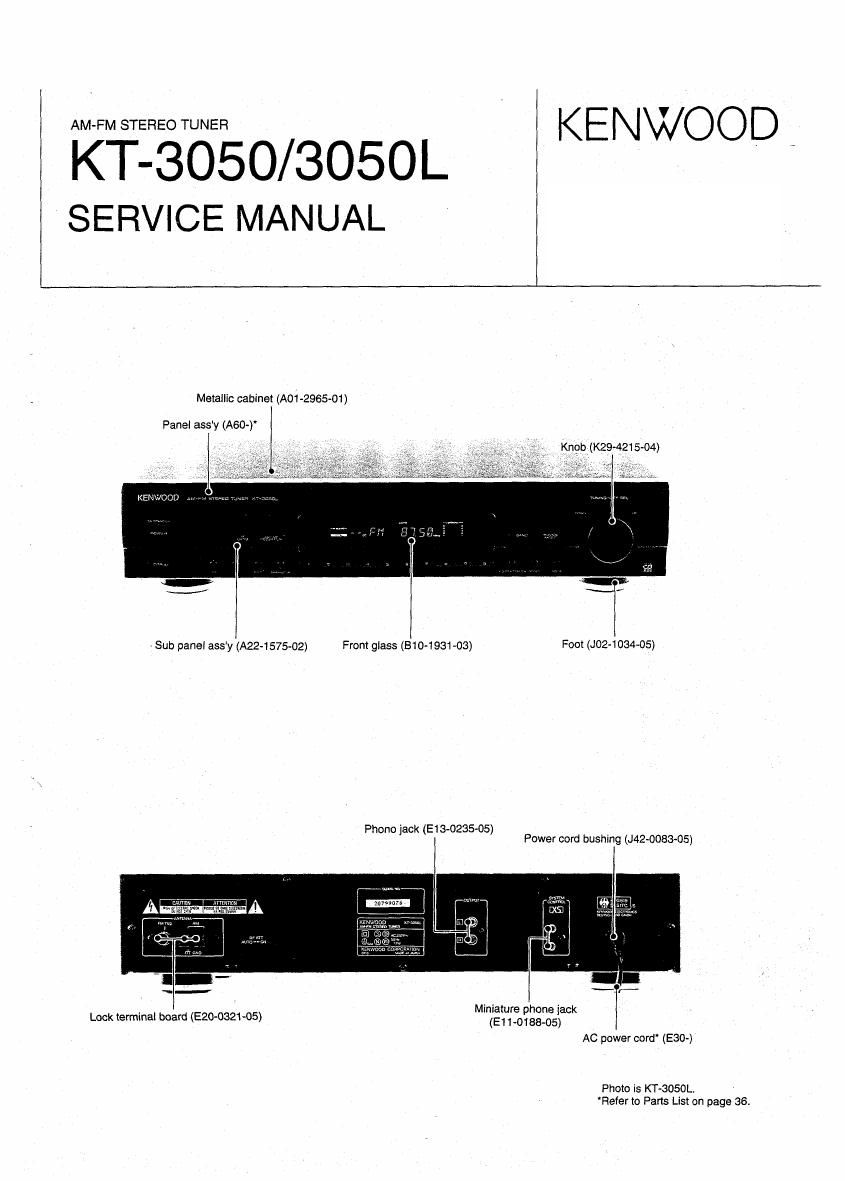 Kenwood KT 3050 L Service Manual