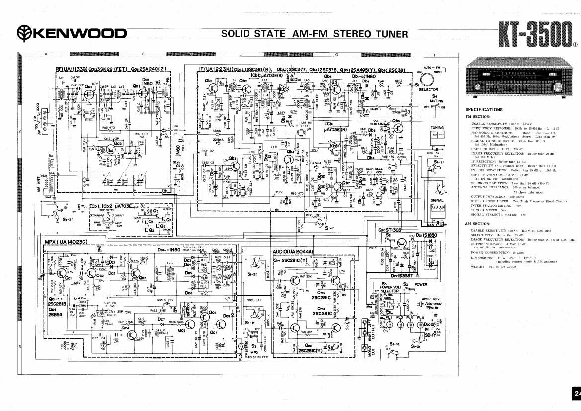 Kenwood KT 3500 Schematic