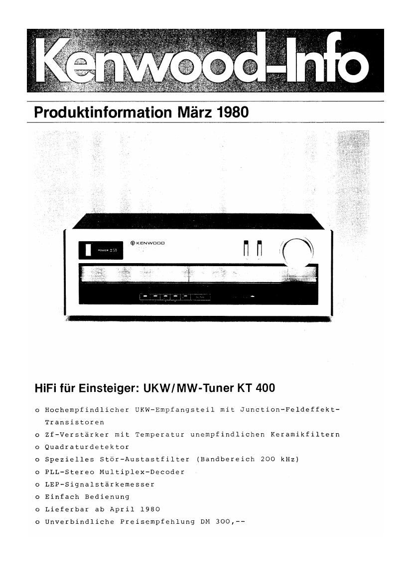 Kenwood KT 400 Article