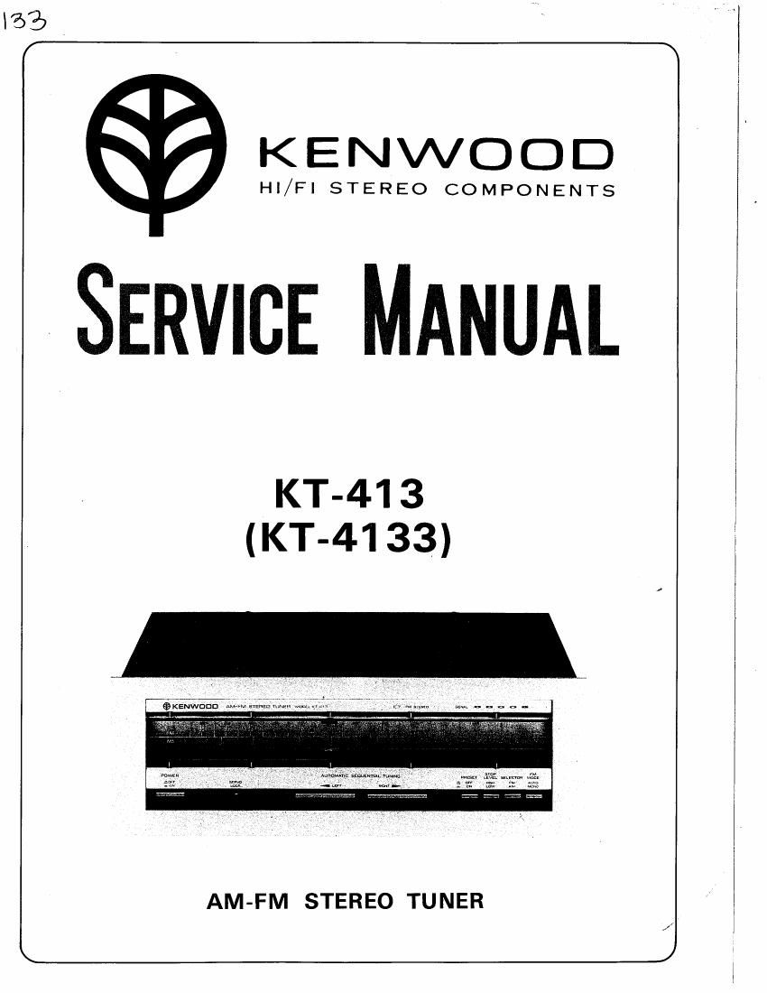 Kenwood KT 413 Service Manual
