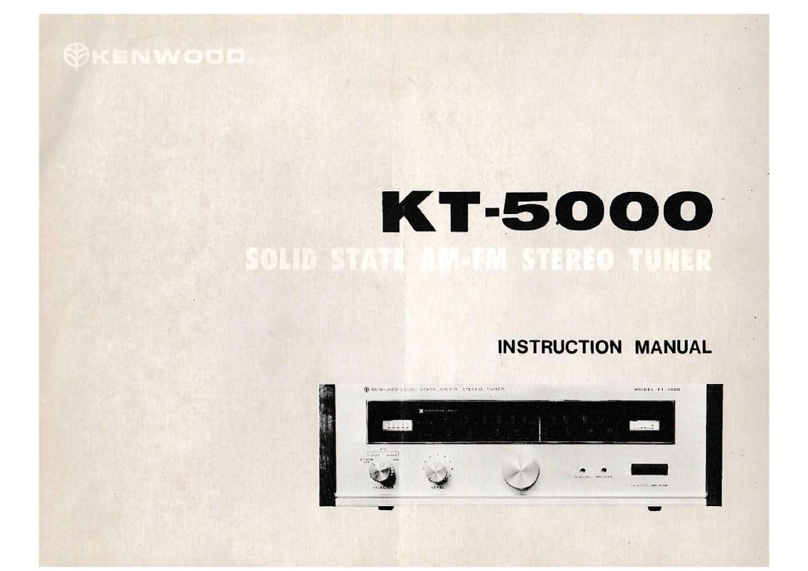 Kenwood KT 5000 Owners Manual