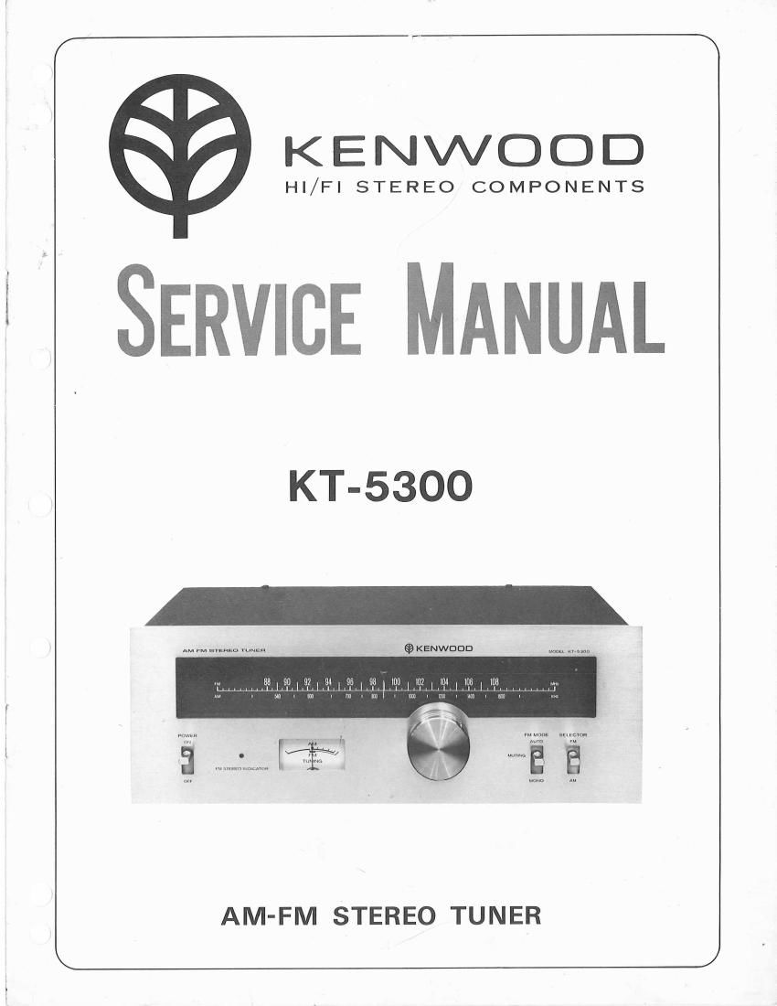 Kenwood KT 5300 Service Manual
