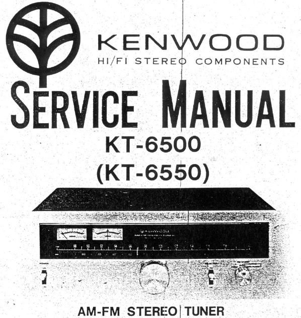 Kenwood KT 6500 Service Manual