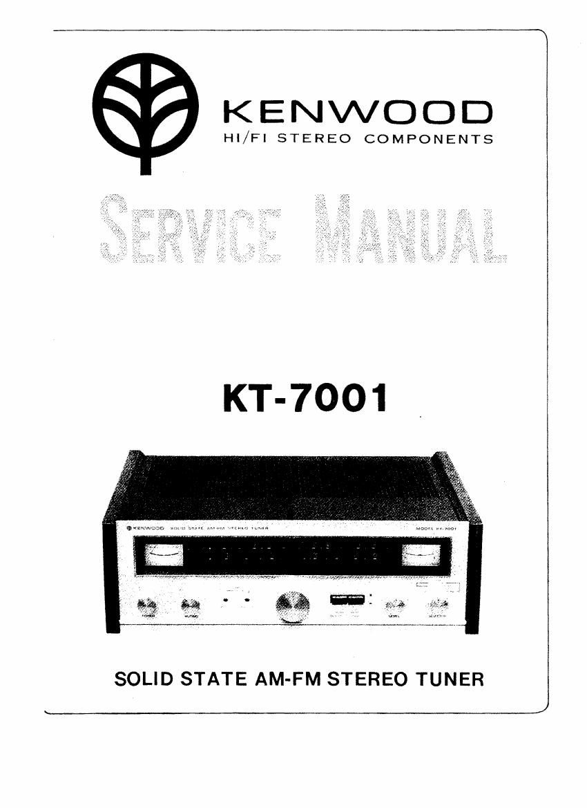 Kenwood KT 7001 Service Manual