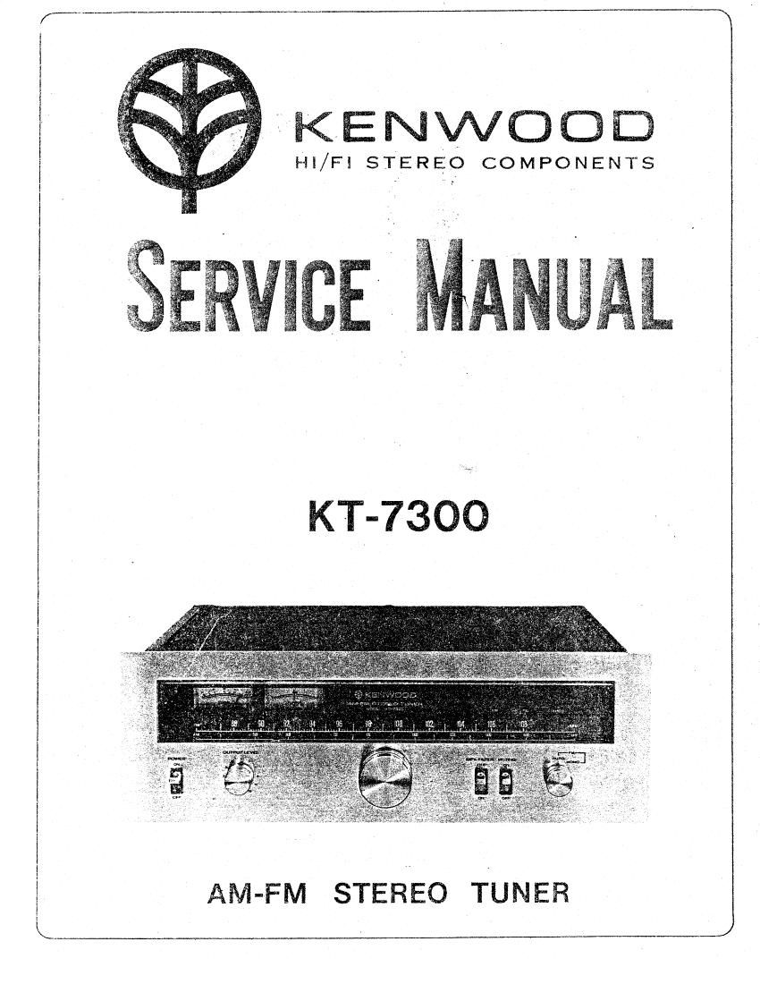 Kenwood KT 7300 Service Manual