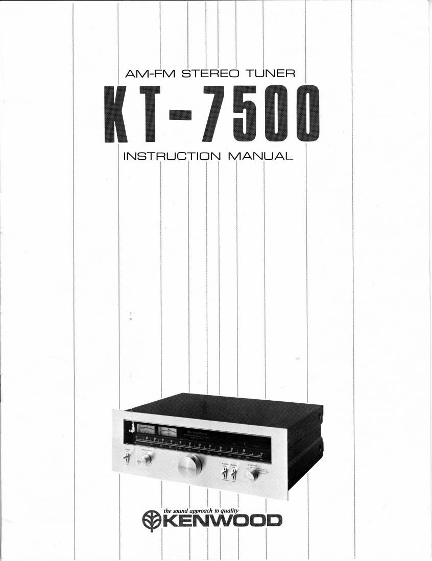 Kenwood KT 7500 Owners Manual