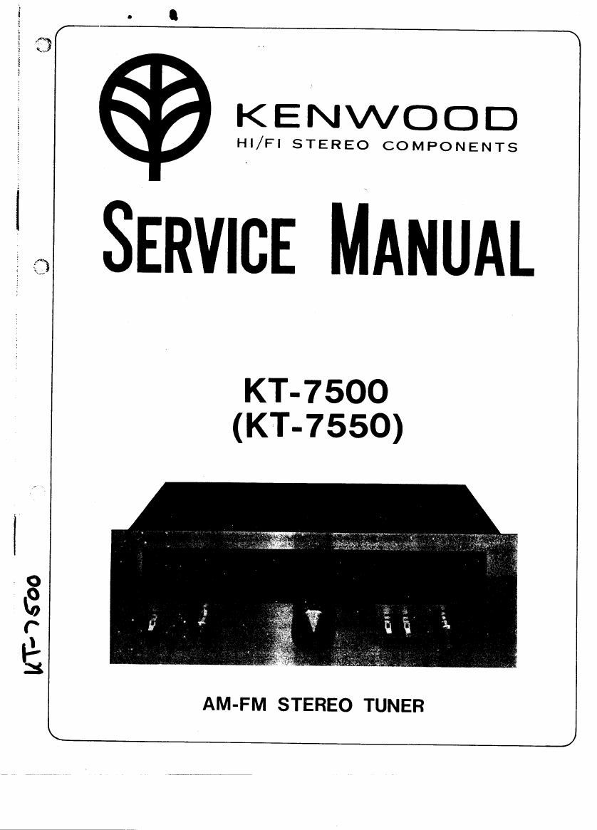 Kenwood KT 7500 Service Manual
