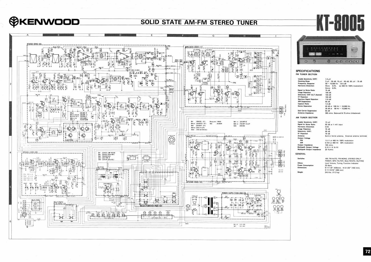 Kenwood KT 8005 Schematic