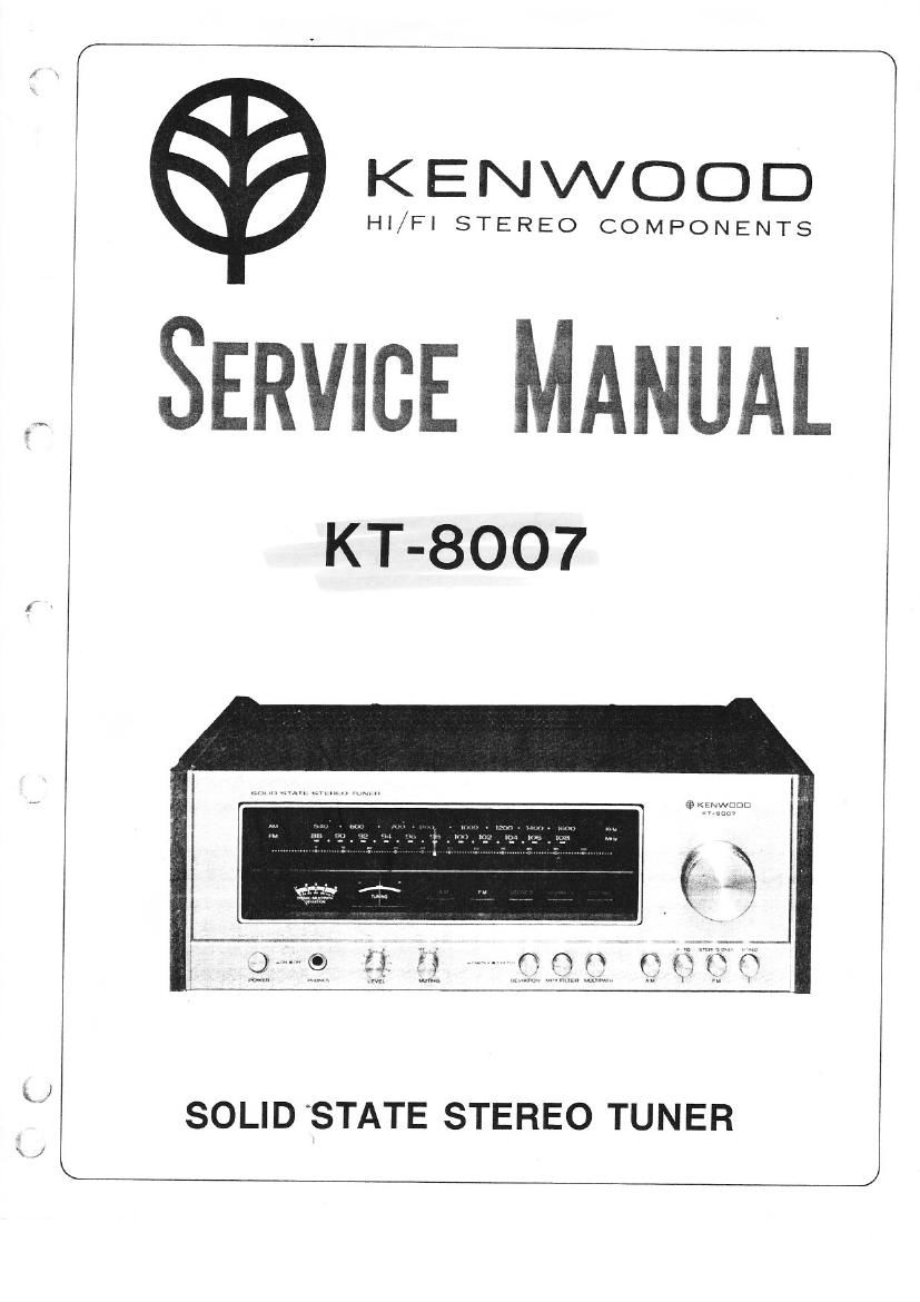 Kenwood KT 8007 Service Manual