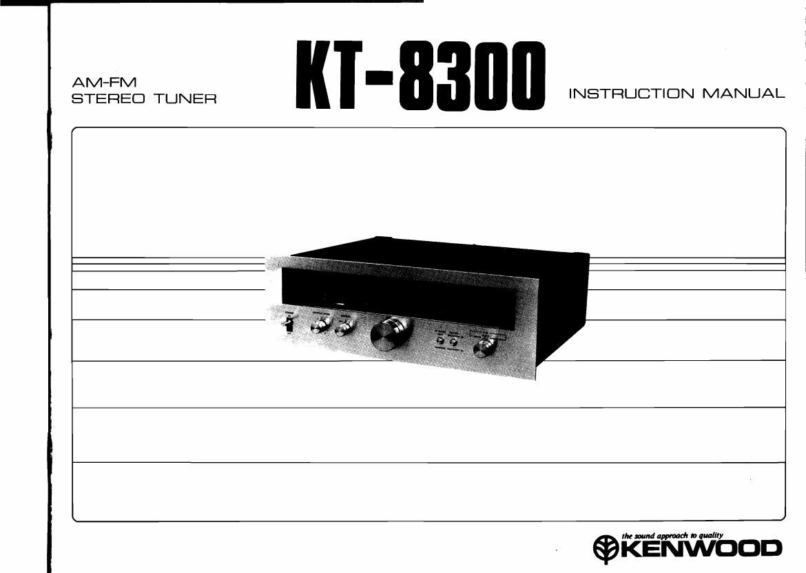plak analogie Verkeerd Free Audio Service Manuals - Free download Kenwood KT 8300 Owners Manual