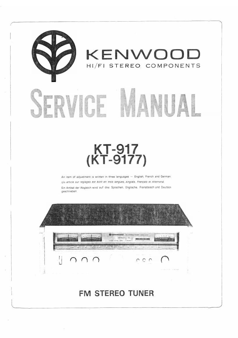 Kenwood KT 917 Service Manual