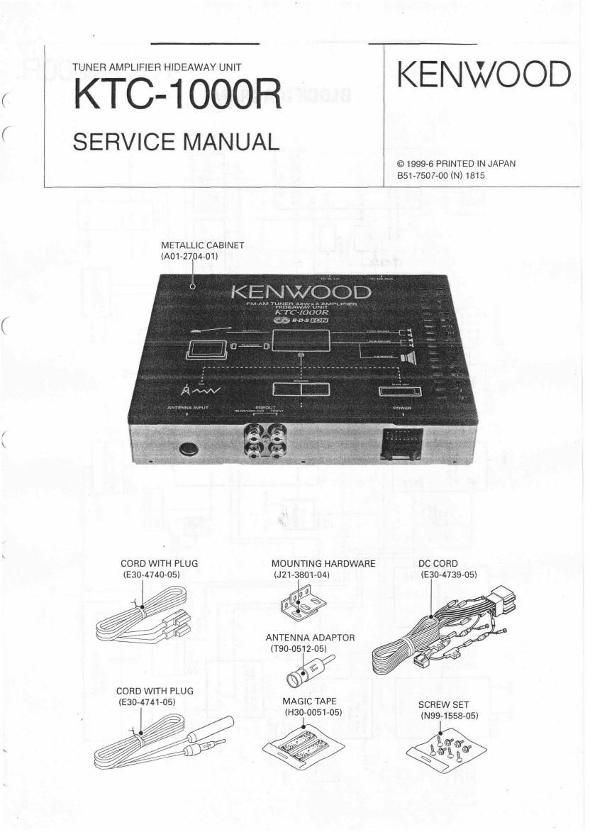 Kenwood KTC 1000 R Service Manual