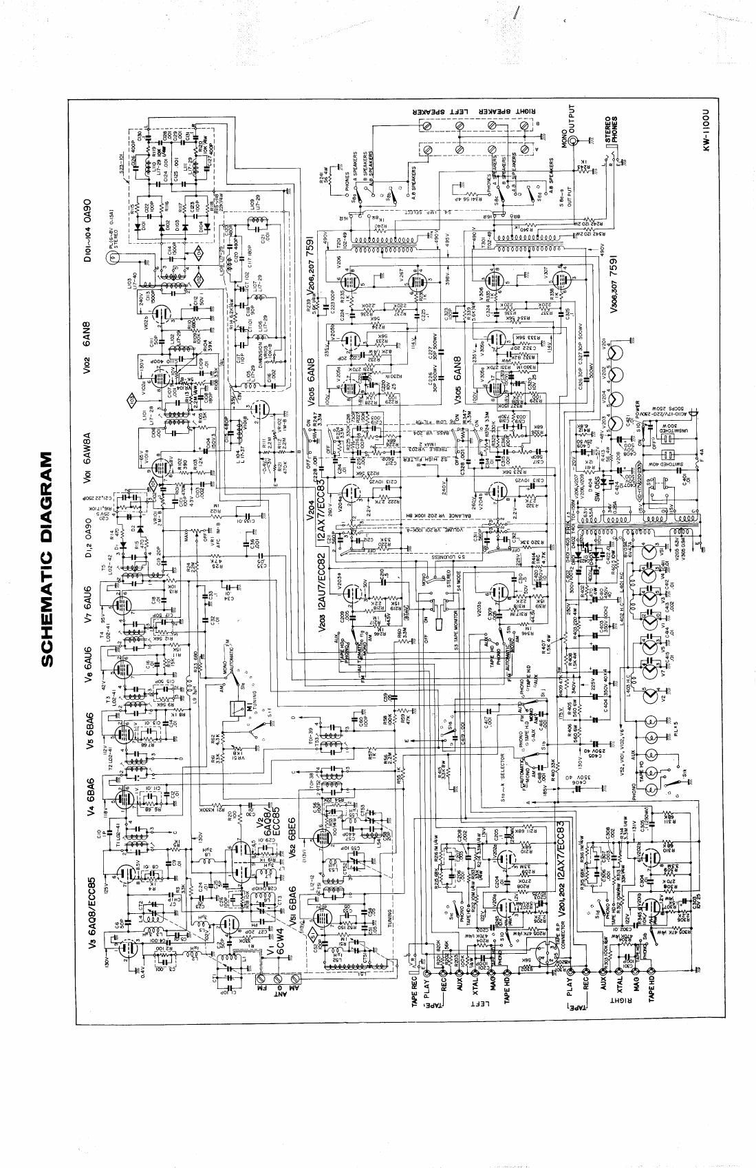 Kenwood KW 1100 U Schematic