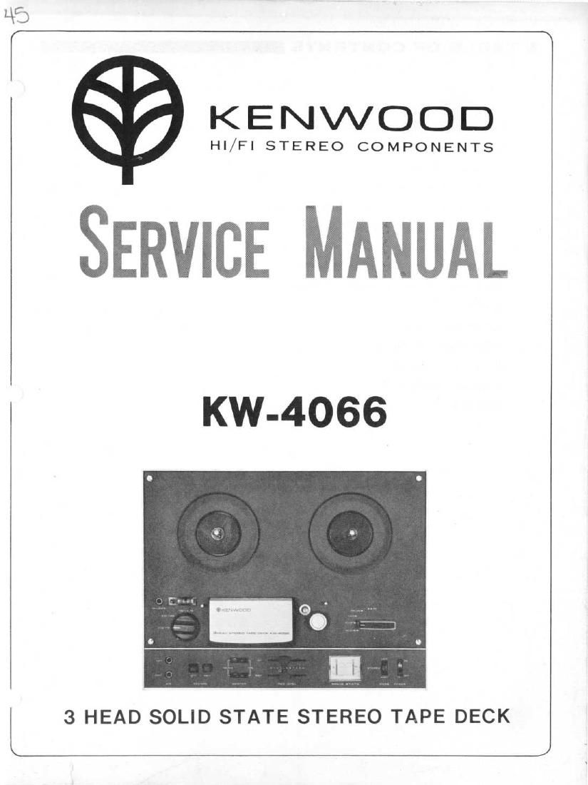 Kenwood KW 4066 Service Manual