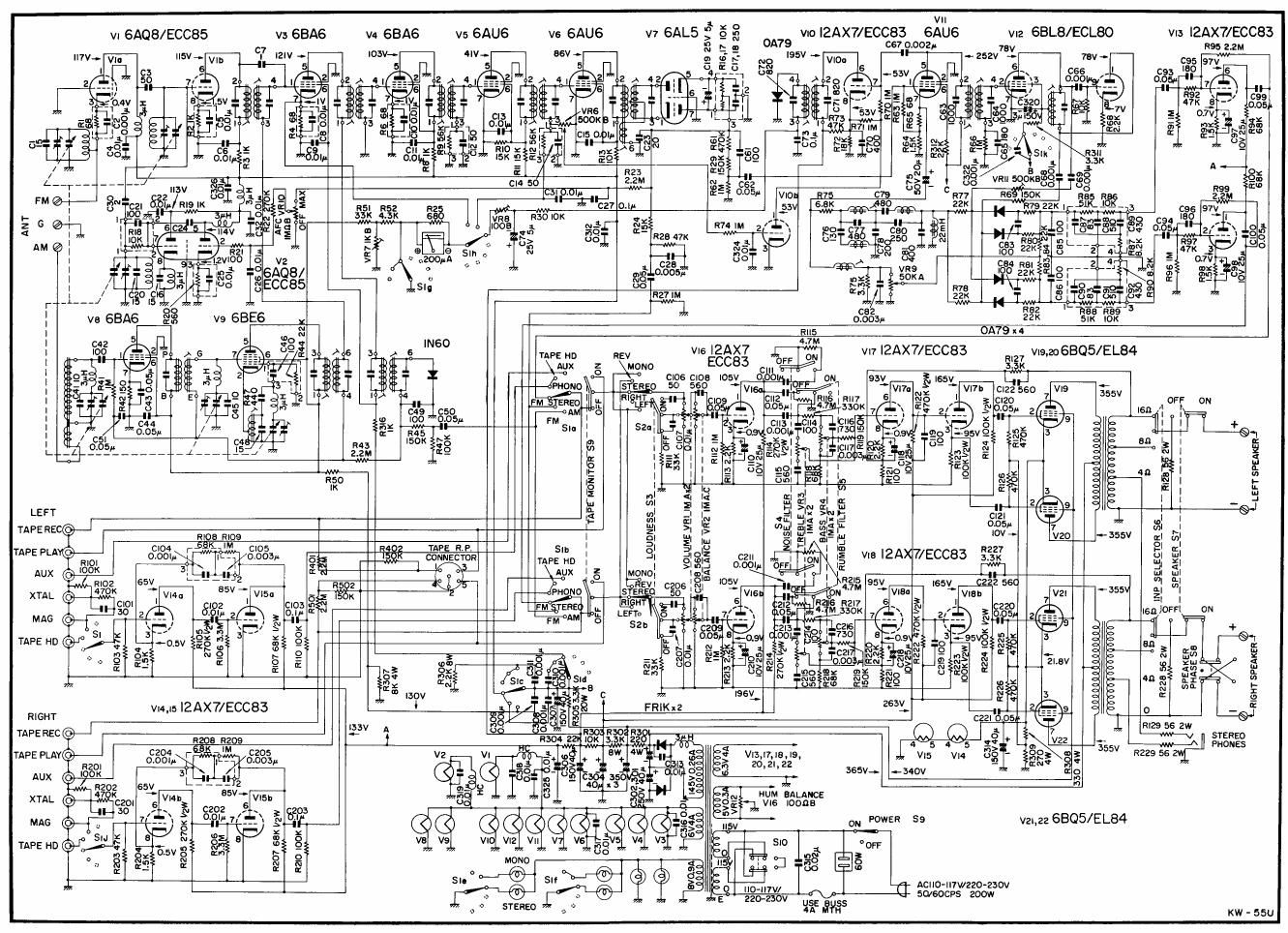 Kenwood KW 55 U Schematic