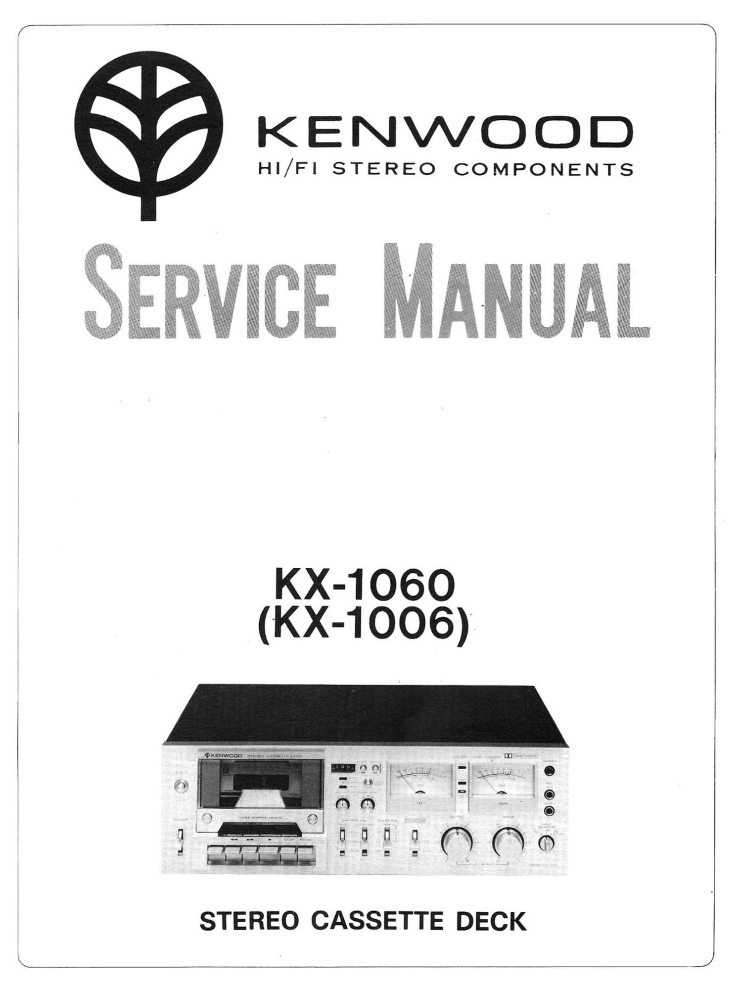 Kenwood KX 1006 Service Manual