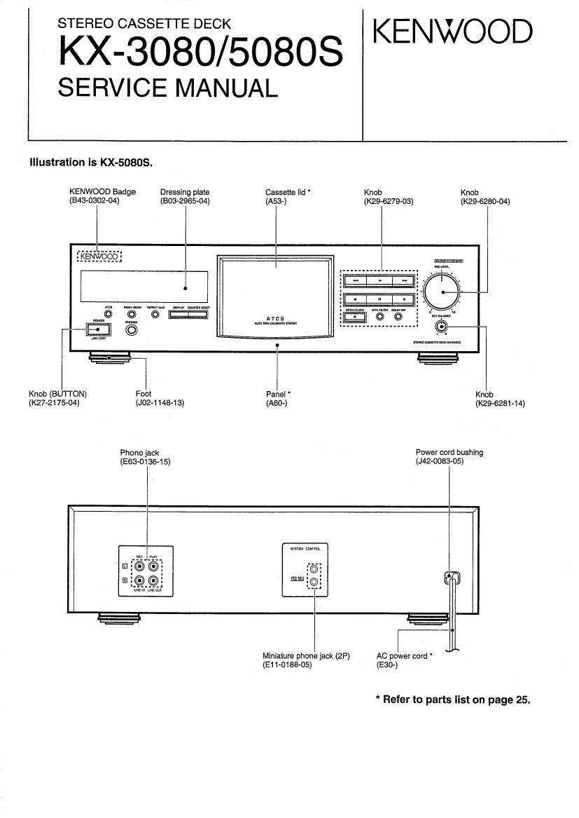 Kenwood KX 3080 Service Manual