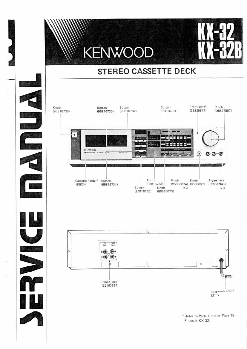 Kenwood KX 32 B Service Manual