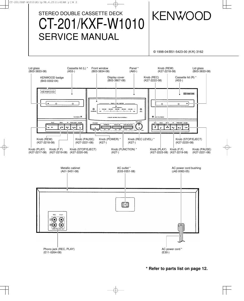 Kenwood KXFW 1010 Schematic