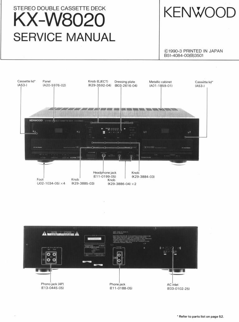 Kenwood KXW 8020 Service Manual