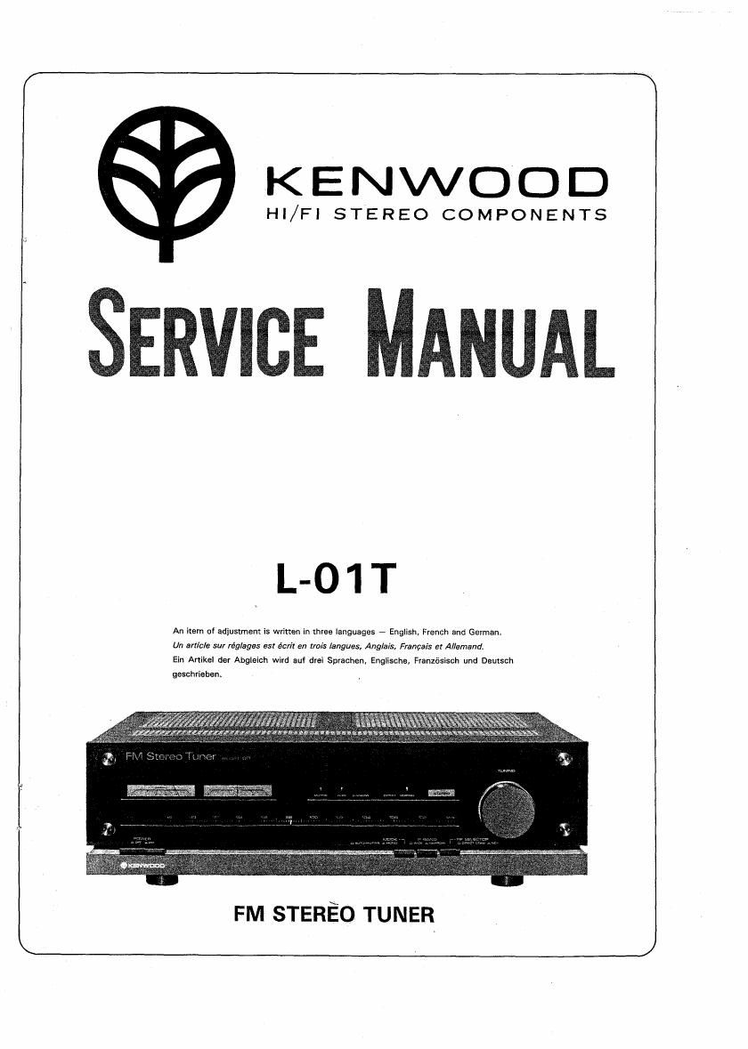 Kenwood L 01 T Service Manual