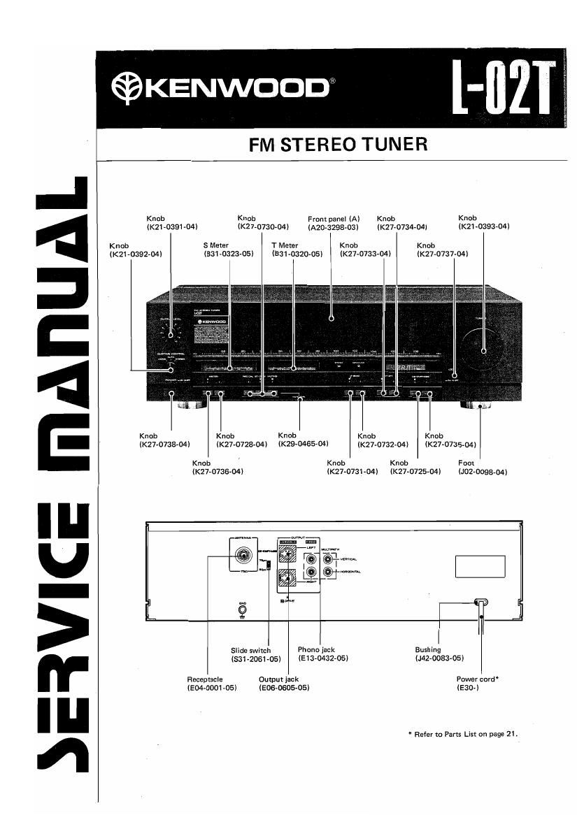 Kenwood L 02 T Service Manual