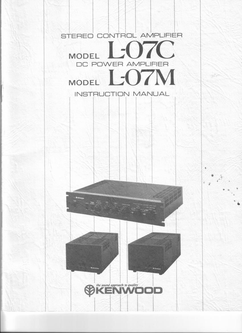 Kenwood L 07 C Owners Manual