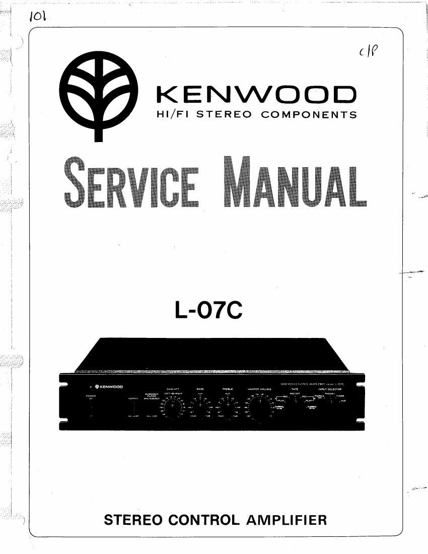 Kenwood L 07 C Service Manual