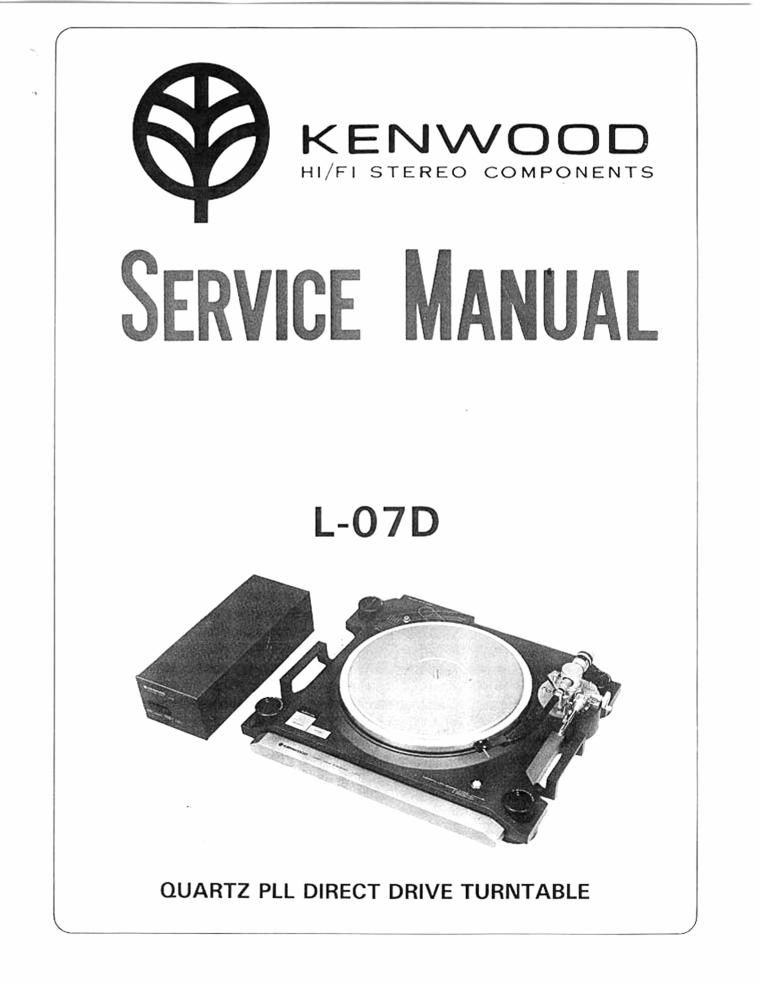 Kenwood L 07 D Service Manual 4