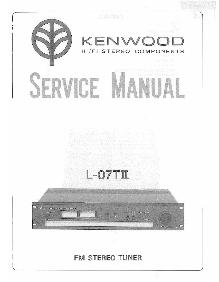 Kenwood L 07 T Mk2 Service Manual