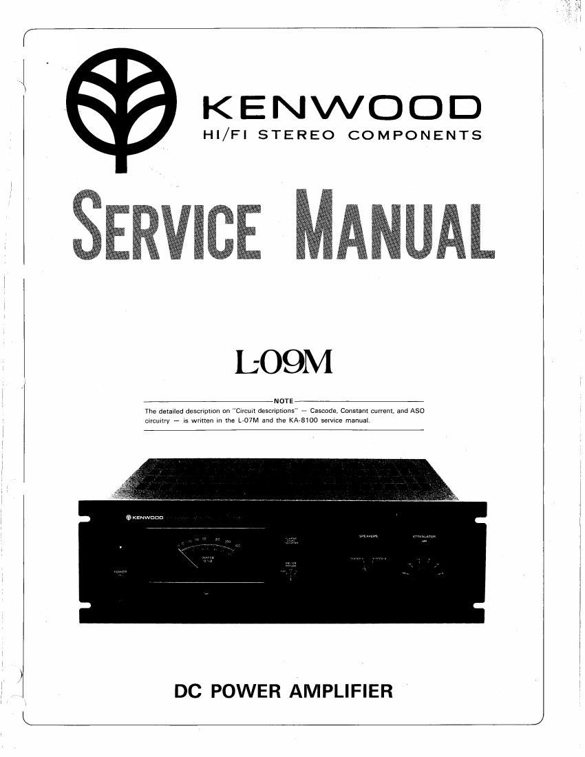 Kenwood L 09 M Service Manual