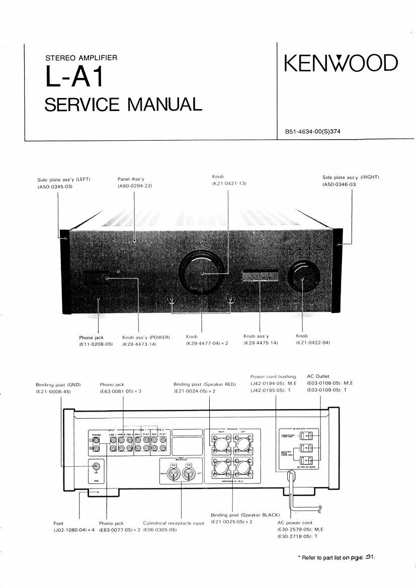 Kenwood LA 1 Service Manual