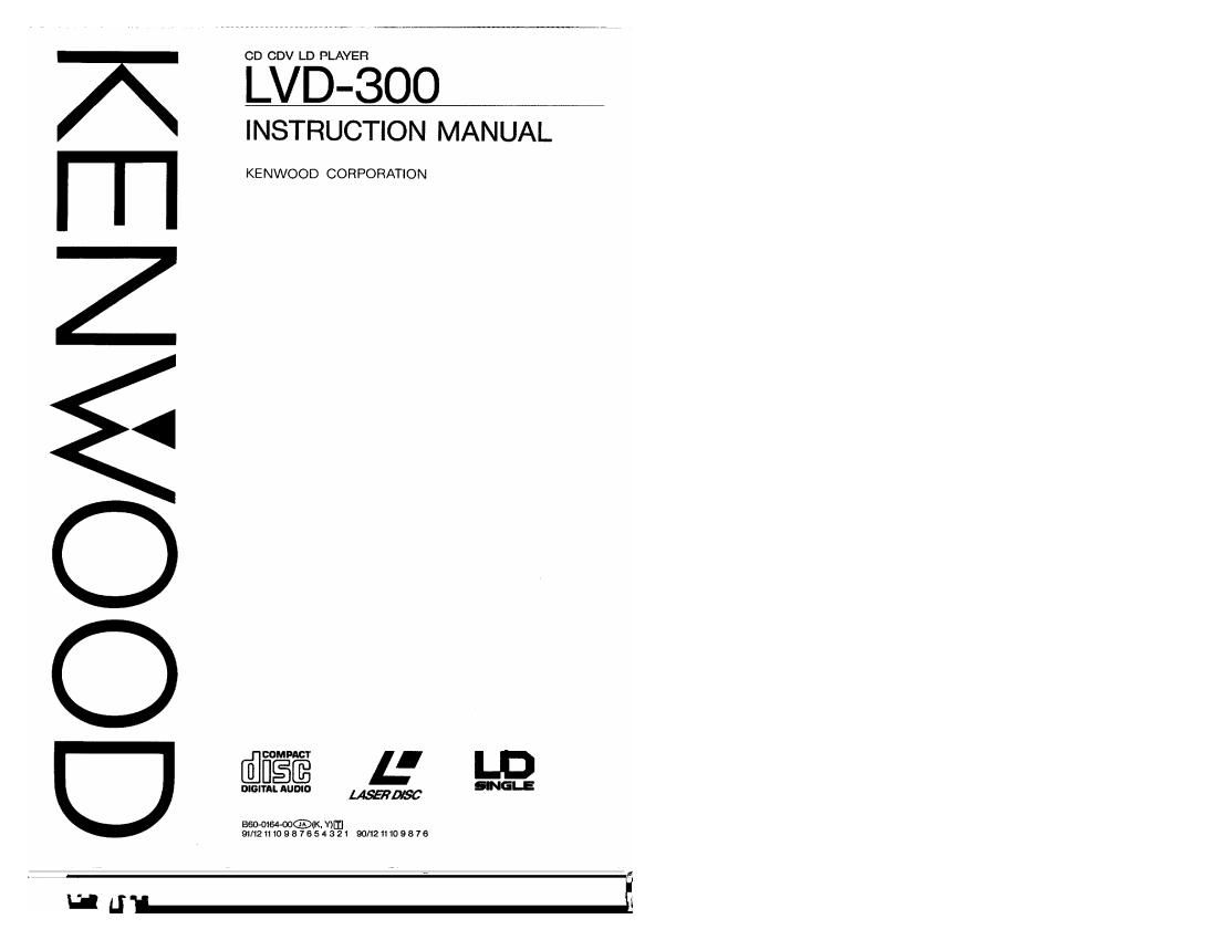 Kenwood LVD 300 Owners Manual