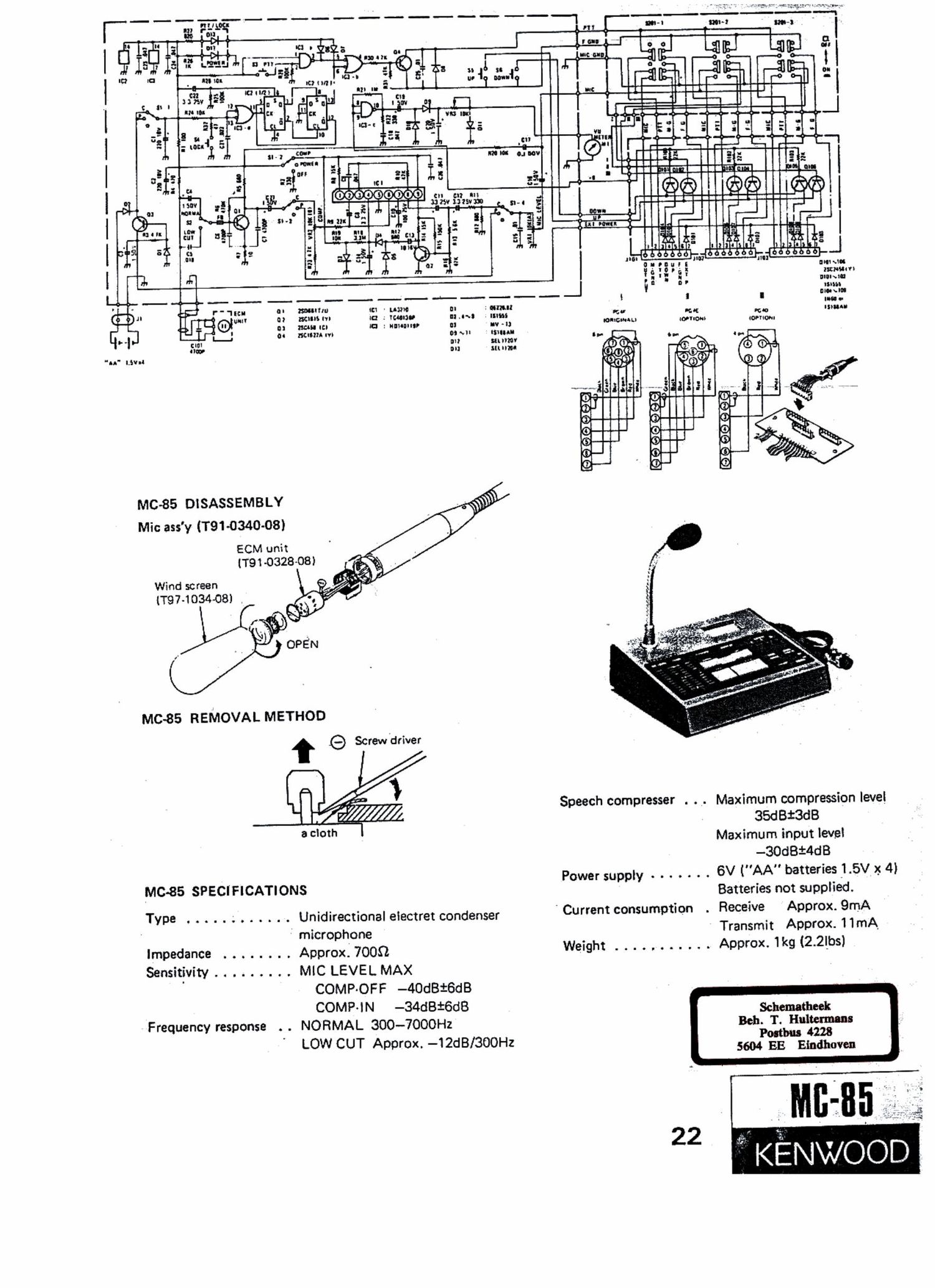 Kenwood MC 85 Service Manual