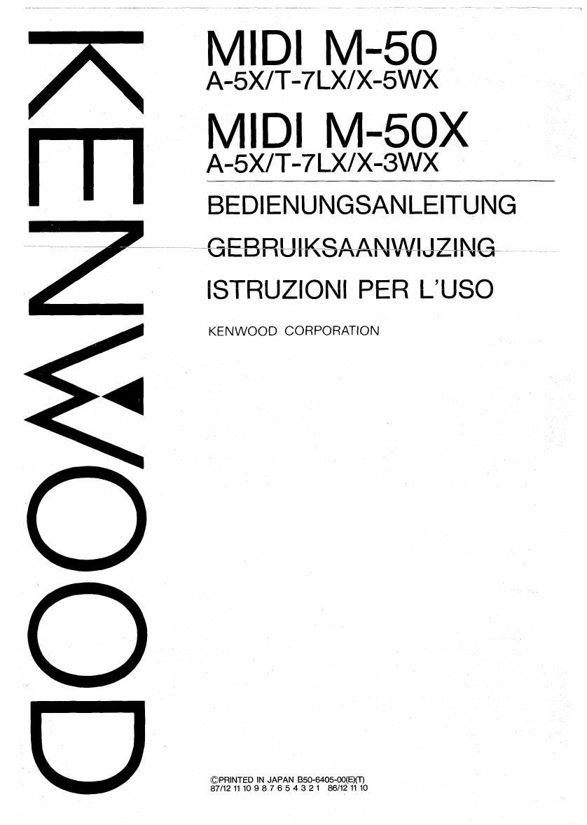 Kenwood MIDI M 50 Owners Manual