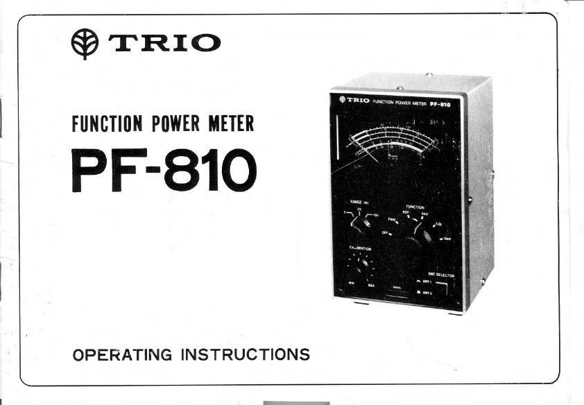 Kenwood PF 810 Service Manual